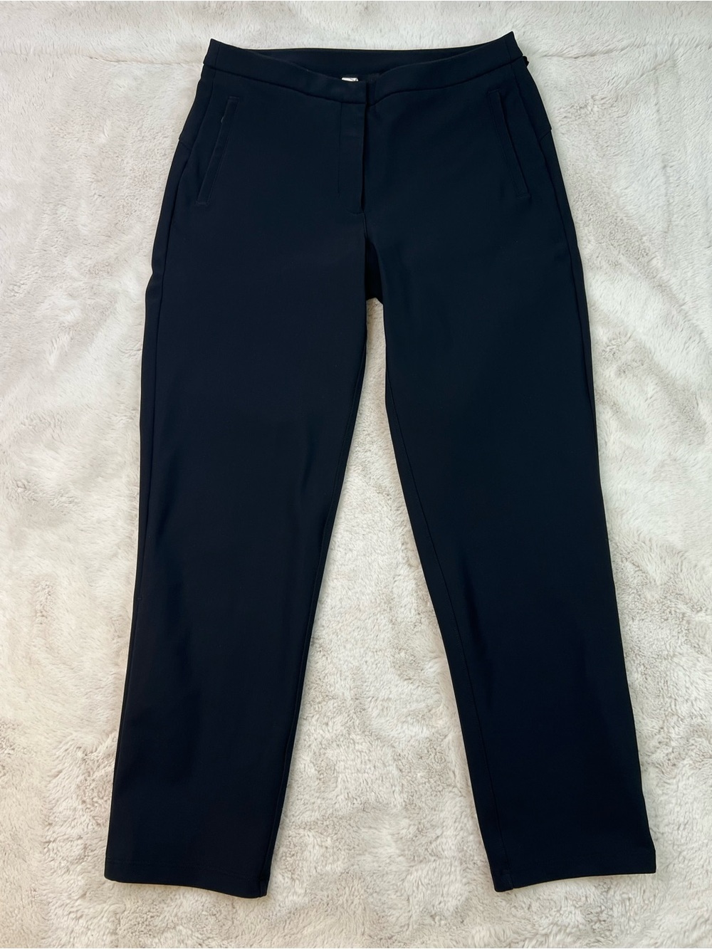 Lululemon On The Move Pant Black Size 8 Travel Friendly Zip Pockets Stretch EUC - Picture 5 of 15